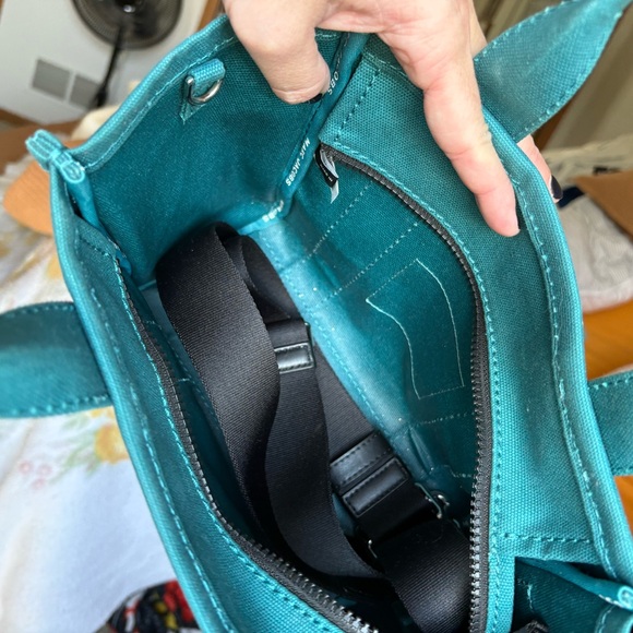 Marc Jacobs Teal and Black Canvas Bag - Picture 4 of 4